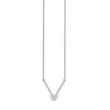 White Gold Chevron Pendant