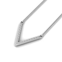 White Gold Chevron Pendant