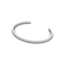 Esteban Sterling Silver Grooved Men’s Cuff Bracelet