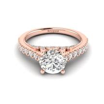 Rose Gold Brilliant Cut Diamond Engagement Ring Vera