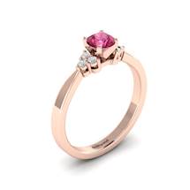 Rose Gold Brilliant Cut Pink Sapphire Engagement Ring Jasmine