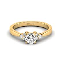 Yellow Gold Brilliant Cut Diamond Engagement Ring Jasmine
