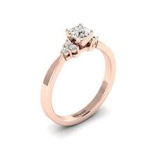 Rose Gold Brilliant Cut White Sapphire Engagement Ring Jasmine