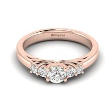 Claddagh Diamond Engagement Ring in Rose Gold