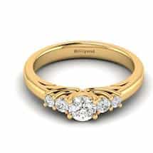 Claddagh Diamond Engagement Ring in Yellow Gold