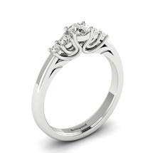 Claddagh White Sapphire Engagement Ring in White Gold
