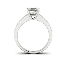 Diamond White Gold Princess Cut Engagement Ring Pharos