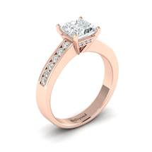 Diamond Rose Gold Princess Cut Engagement Ring Pharos