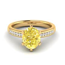Yellow Sapphire Yellow Gold Oval Engagement Ring Nymph