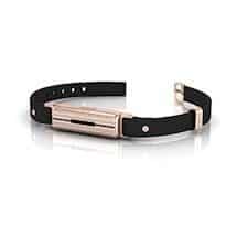 Brilliyond Smart Fitbit Bangle Blue Sapphire Rose Gold Leopard