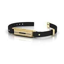 Brilliyond Smart Fitbit Bangle Blue Sapphire Yellow Gold Leopard