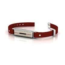 Brilliyond Smart Fitbit Bangle Pink Sapphire White Gold Leopard Cherry Belt