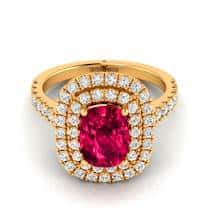 Cushion Cut Ruby Engagement Ring by Brilliyond Australia