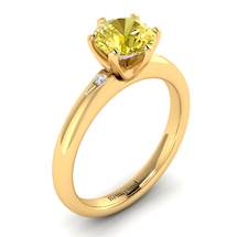 Yellow Sapphire Yellow Gold Solitaire Engagement Ring Byond