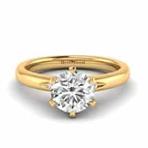 Diamond Yellow Gold Solitaire Engagement Ring Byond