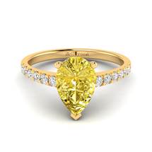 Yellow Sapphire Yellow Gold Solitaire Engagement Ring Hera