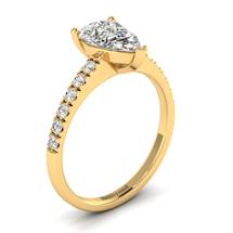 Diamond Yellow Gold Solitaire Engagement Ring Hera