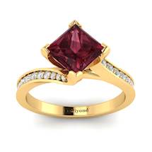 Garnet Cushion Cut Engagement Ring by Brilliyond Australia