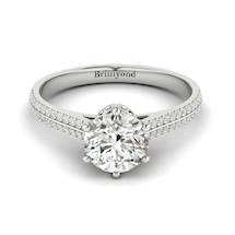 Diamond White Gold Round Engagement Ring Theia