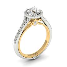 Diamond Platinum Two Tone Engagement Ring Regal