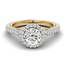 Diamond Platinum Two Tone Engagement Ring Regal