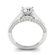 White Sapphire White Gold Brilliant Cut Engagement Ring Stargate