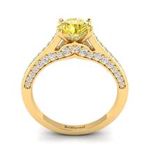Yellow Sapphire Yellow Gold Brilliant Cut Engagement Ring Stargate