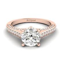Diamond Rose Gold Brilliant Cut Engagement Ring Stargate