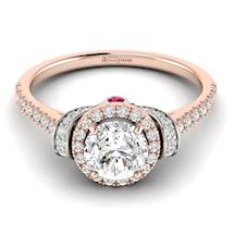 Diamond Rose Gold Two Tone Engagement Ring Helen