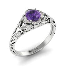 Amethyst White Gold Vintage Engagement Ring Country Road
