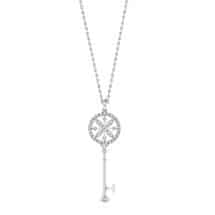 Diamond White Gold Key Necklace Nexus