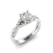 Diamond Platinum Round Engagement Ring Novia