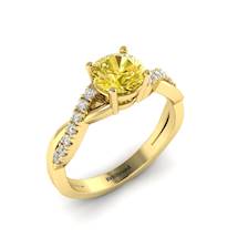 Yellow Sapphire Yellow Gold Round Engagement Ring Novia