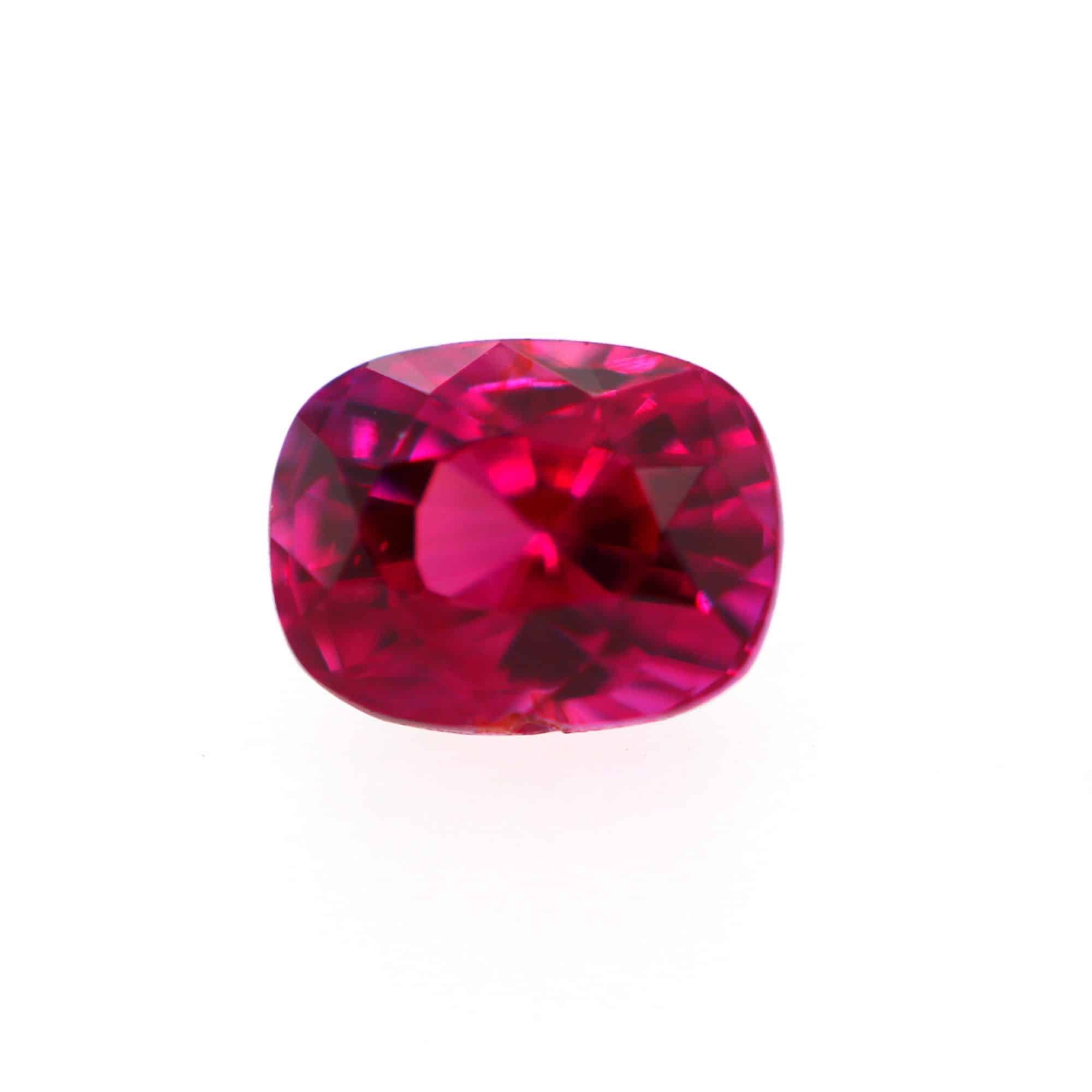 ruby gemstone 0.85ct that is in rectangular shape