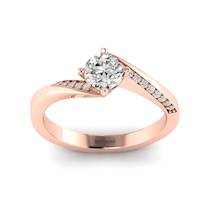 Twist Diamond Engagement Ring Andromeda in Rose Gold 