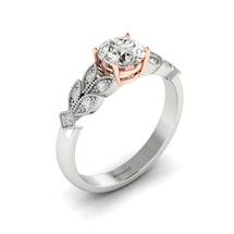 Victorian Diamond Engagement Ring Corsage in White Gold 