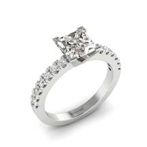 Diamond Princess cut Engagement Ring Sierra in White Gold 
