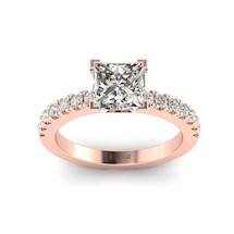 Princess cut Diamond Engagement Ring Sierra in Rose Gold 