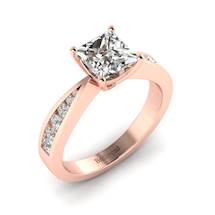 Diamond Princess cut Engagement Ring Vanessa in Rose Gold 