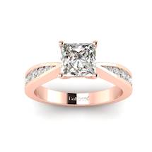 Diamond Princess cut Engagement Ring Vanessa in Rose Gold 