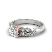 Victorian Diamond Engagement Ring Corsage in Platinum 