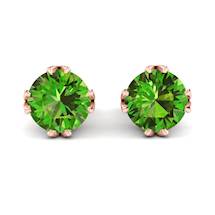 Peridot Rose Gold Coated Gumnut Stud Earrings