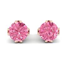 Pink Sapphire Earrings Rose Gold Gumnut Design