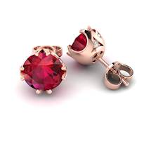 Ruby Rose Gold Gumnut Stud Earrings