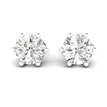 White Sapphire Earrings Sterling Silver Eye of Cyclone Design