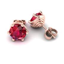 Ruby Rose Gold Eye of Cyclone Stud Earrings