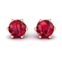 Ruby Rose Gold Eye of Cyclone Stud Earrings