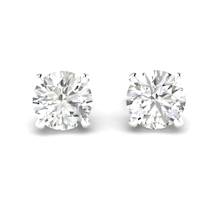 White Sapphire Earrings Sterling Silver Floral Crown Design