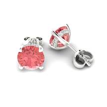 Padparadscha Sterling Silver Floral Crown Design