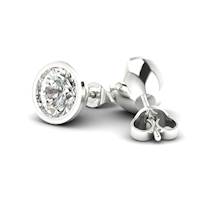 White Sapphire Earrings Sterling Silver Imperial Cone Design